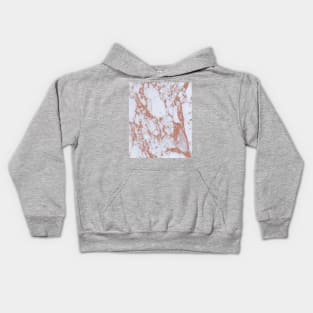 Intense rose gold marble Kids Hoodie